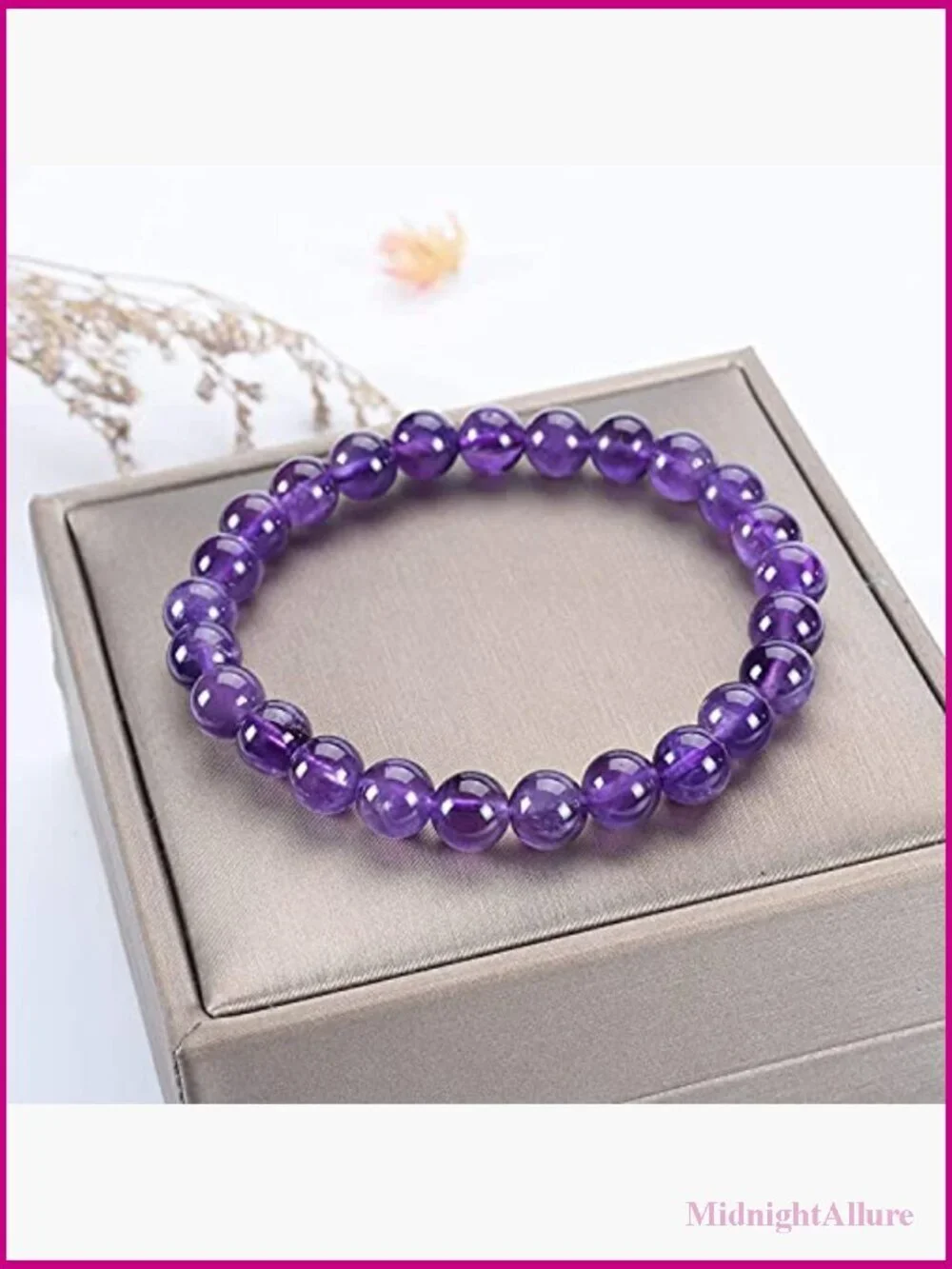 3-Piece 8mm Semi-Precious Gemstone Stretch Beaded Bracelet Set Unisex
